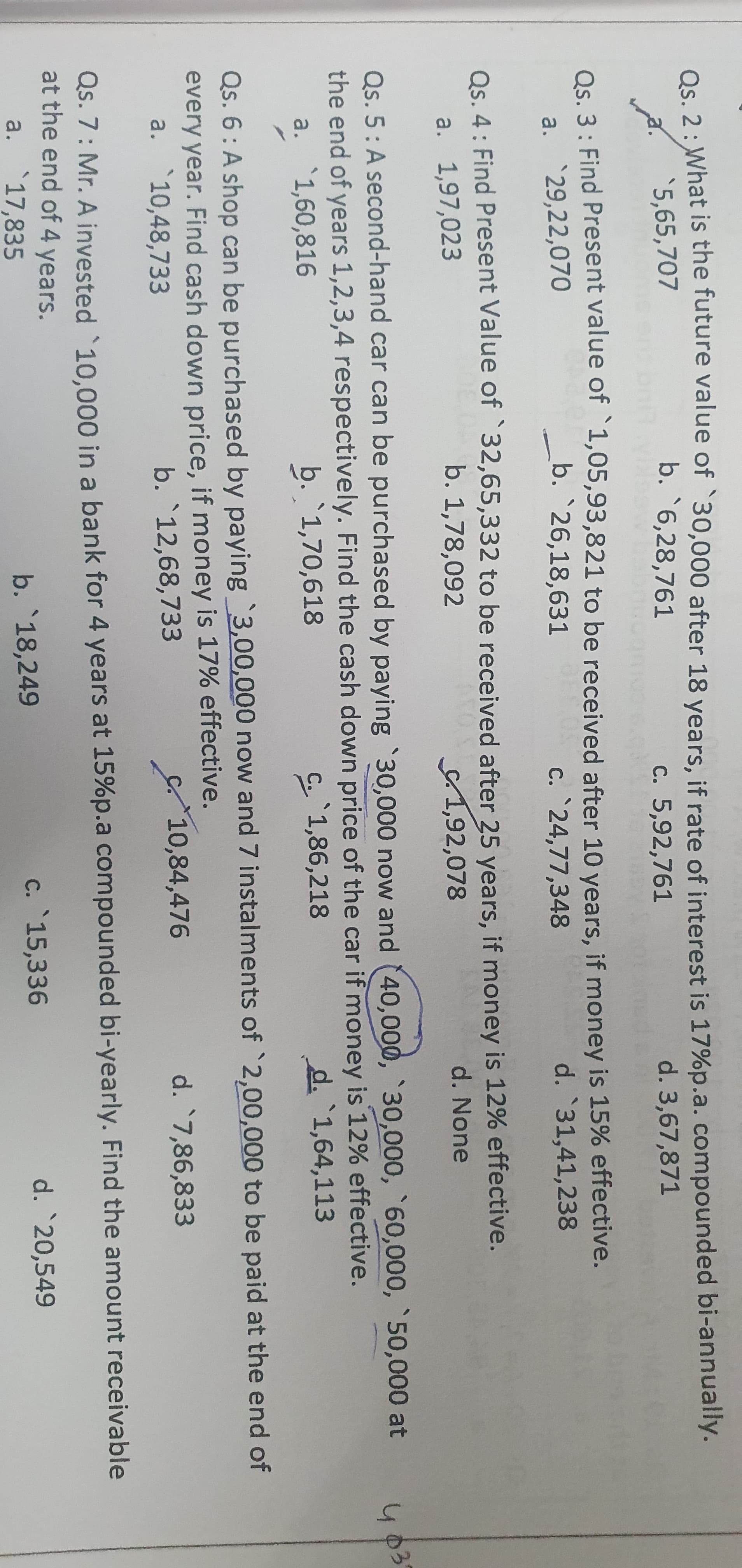 Image attached to the doubt: Questions 5