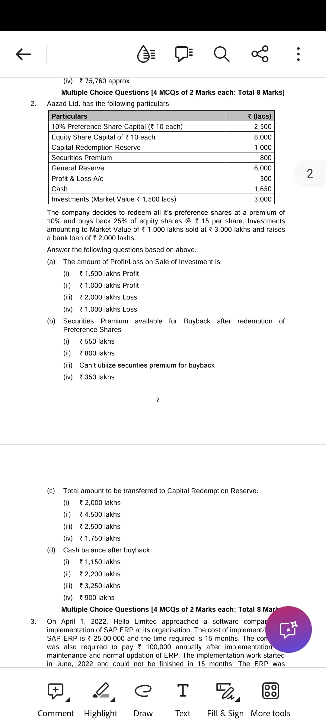 Image attached to the doubt: Can anyone please explain me answer of this question? I didn't understand the…