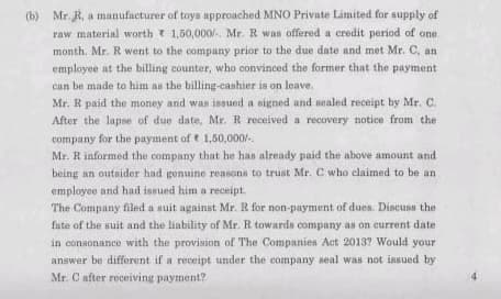 Image attached to the doubt: Please Suggest me proper answer