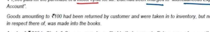 Image attached to the doubt: In this question the entry will be Sales return a/c Dr 100 To debtors a/c 100…