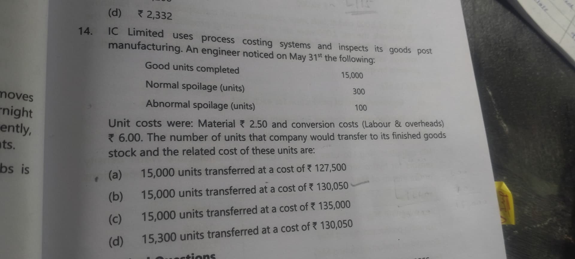 Image attached to the doubt: Can anyone help me with this question? How the answer is b?