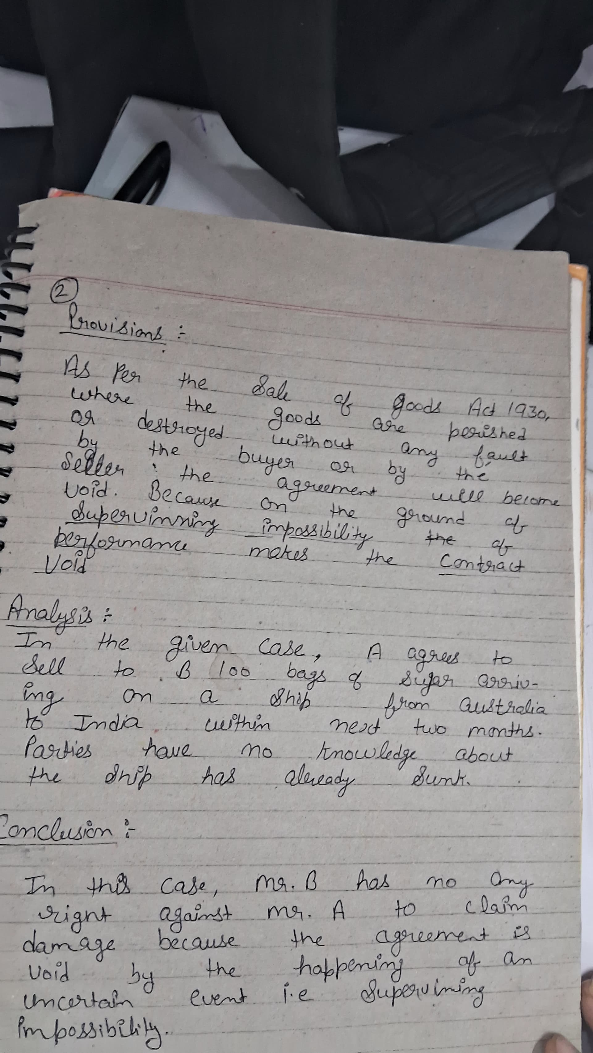 Image attached to the doubt: Is this right way to present case study in law exam?