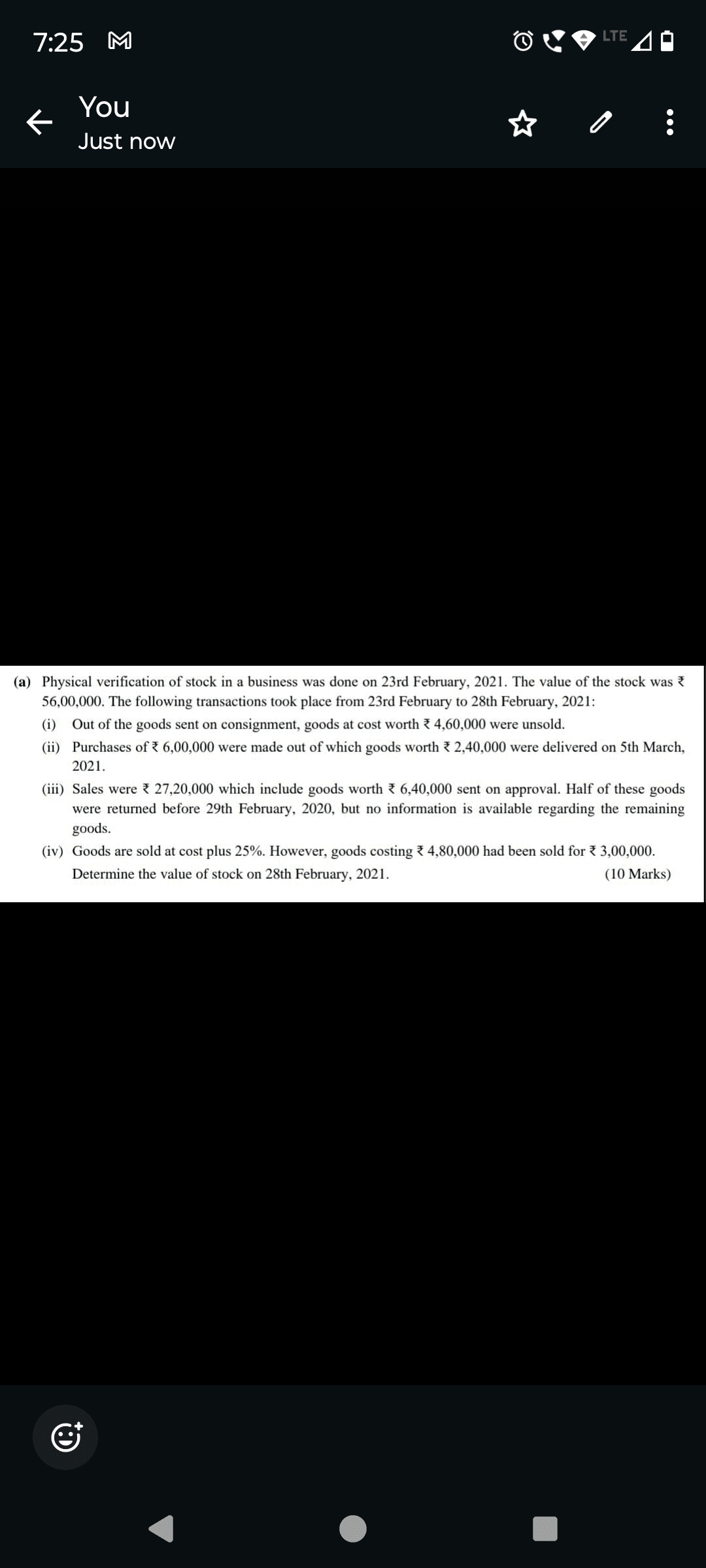 Image attached to the doubt: Solve this question