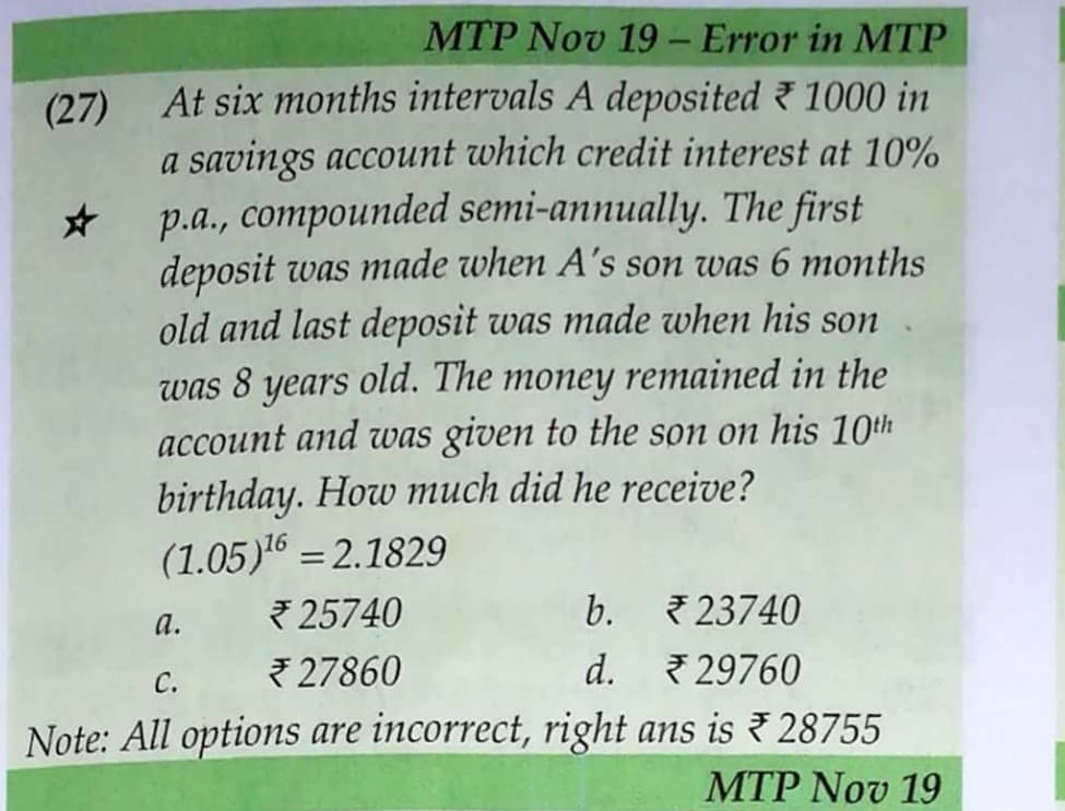 Image attached to the doubt: Please solve the question .Answer is 28755