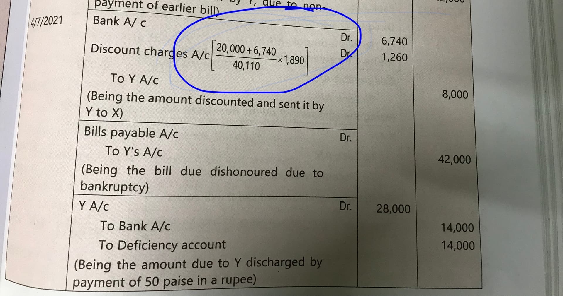 Image attached to the doubt: Yee entry samajado koi pls aur Yee amount kaise aai Yee bhi bata do