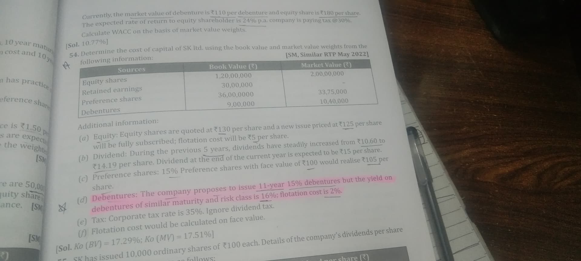 Image attached to the doubt: Can anyone help me in the point d .. How to calculate kd in that
