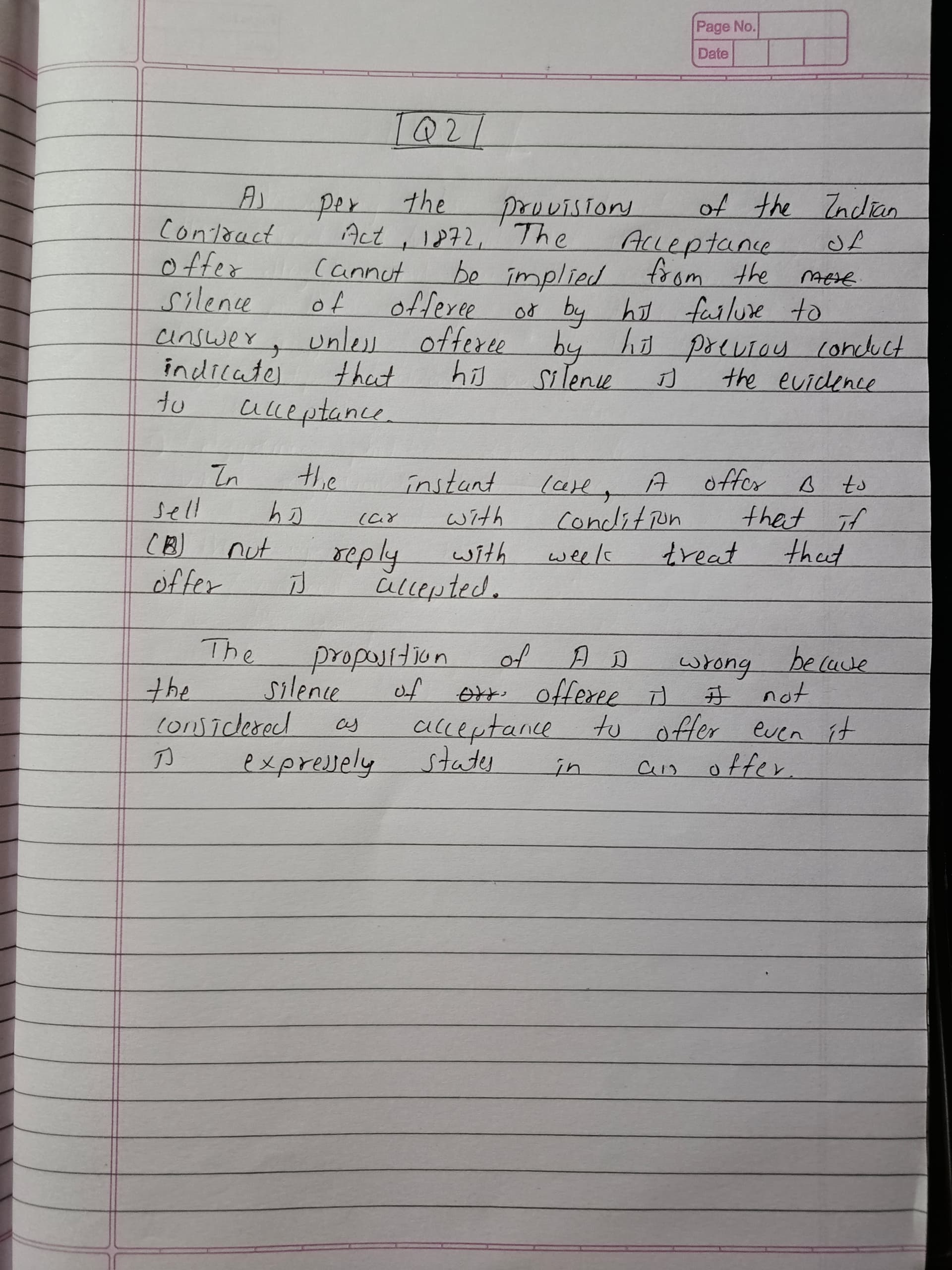 Image attached to the doubt: How much marks this answer gets out of 5 ?