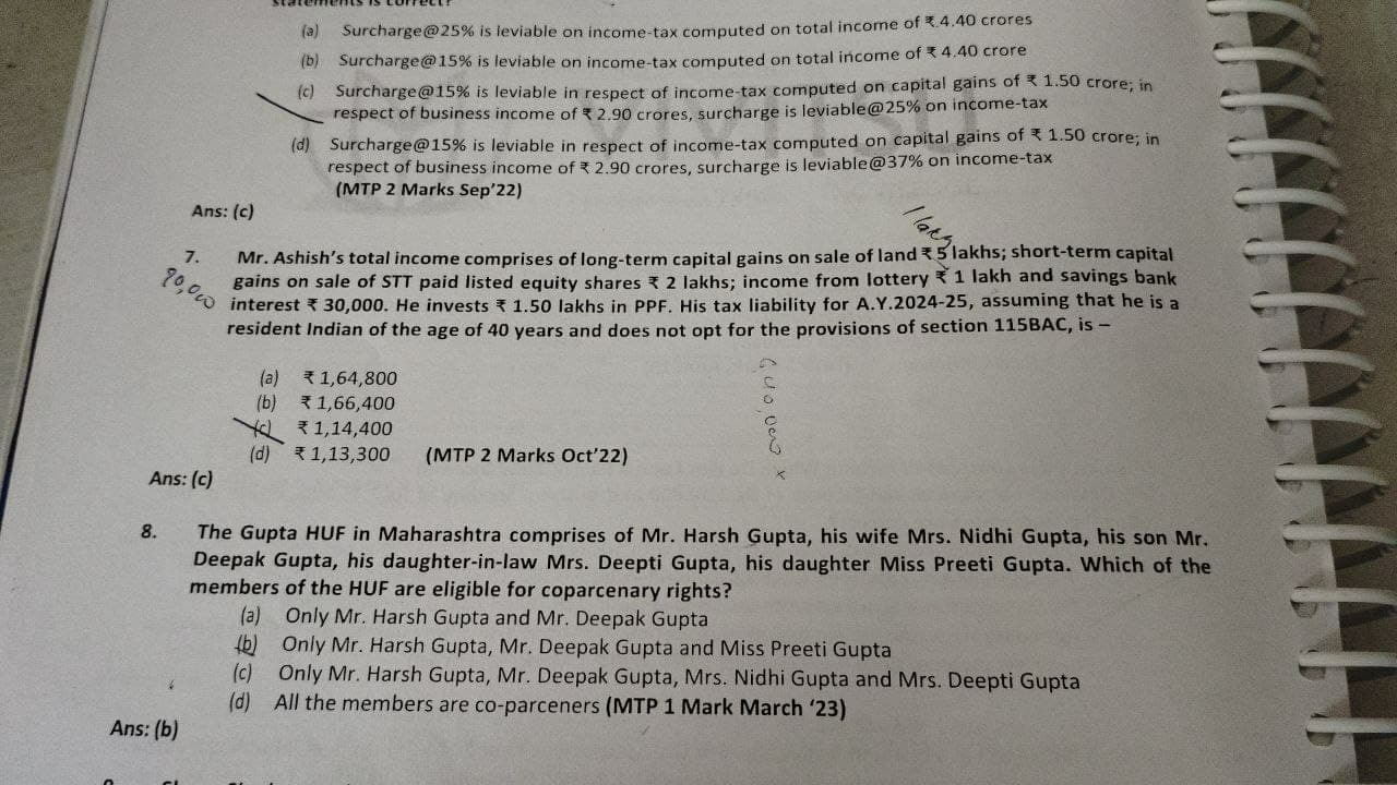 Image attached to the doubt: Q 7 pls explain with steps