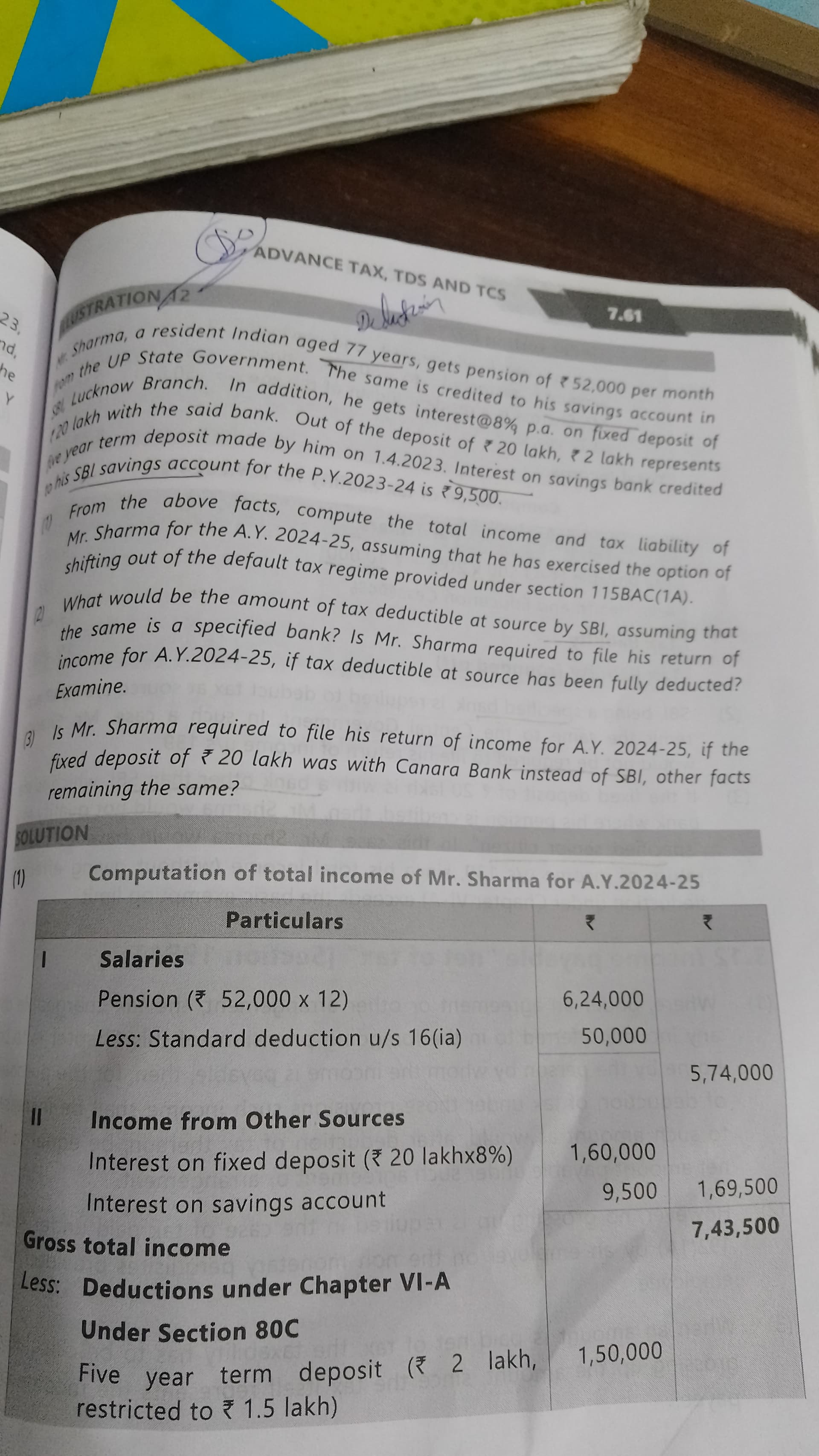 Image attached to the doubt: Can anyone help me out how the tax liability has been calculated here?…