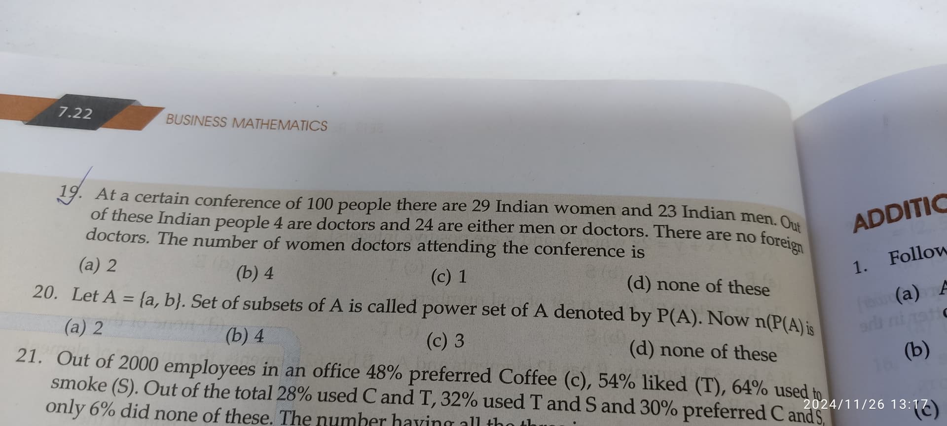 Image attached to the doubt: Can someone plz explain Q.no. 19?