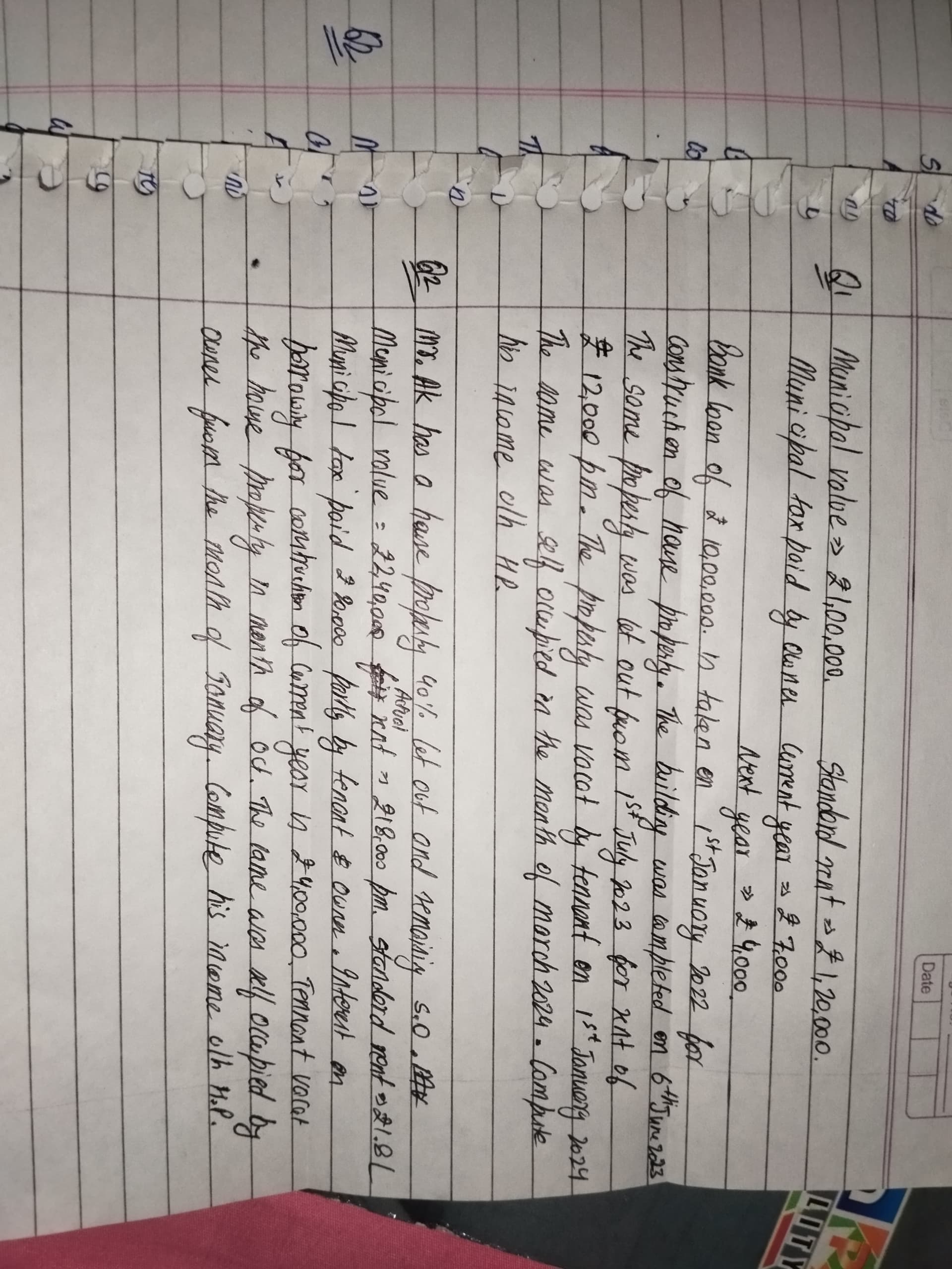 Image attached to the doubt: Solve if opt for optional scheme for A. Y 24-25