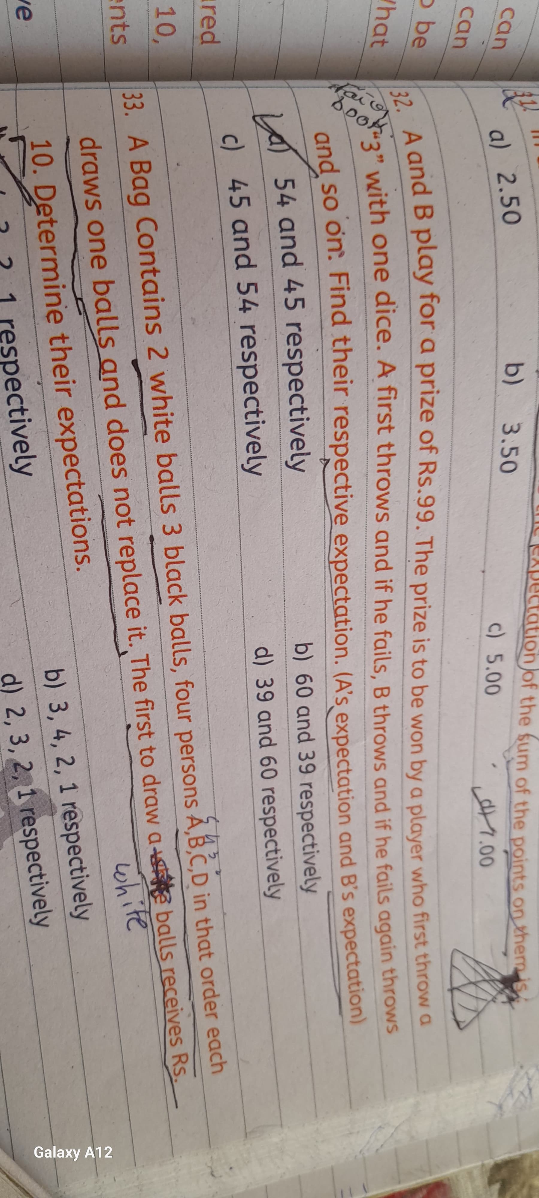 Image attached to the doubt: Que 32 solution