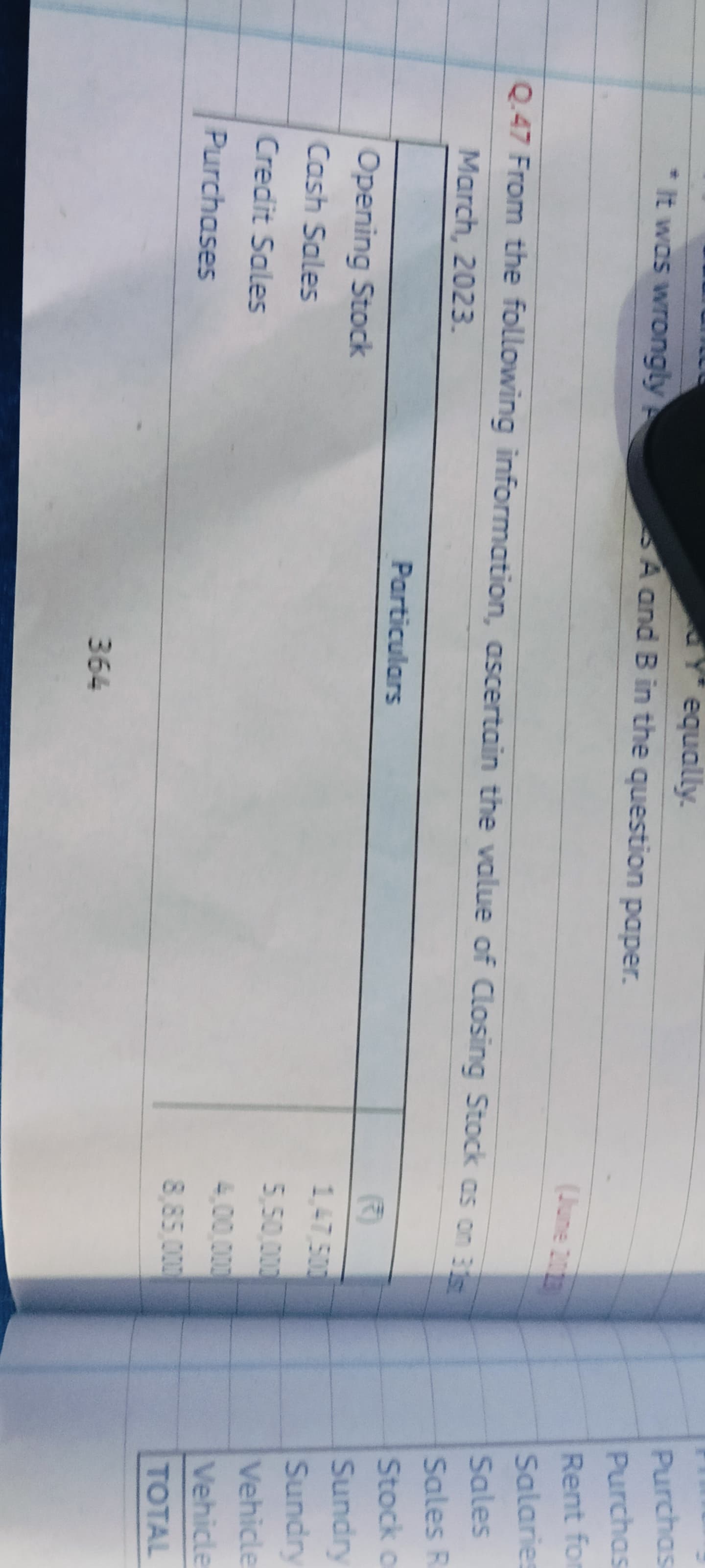 Image attached to the doubt: Solve this question