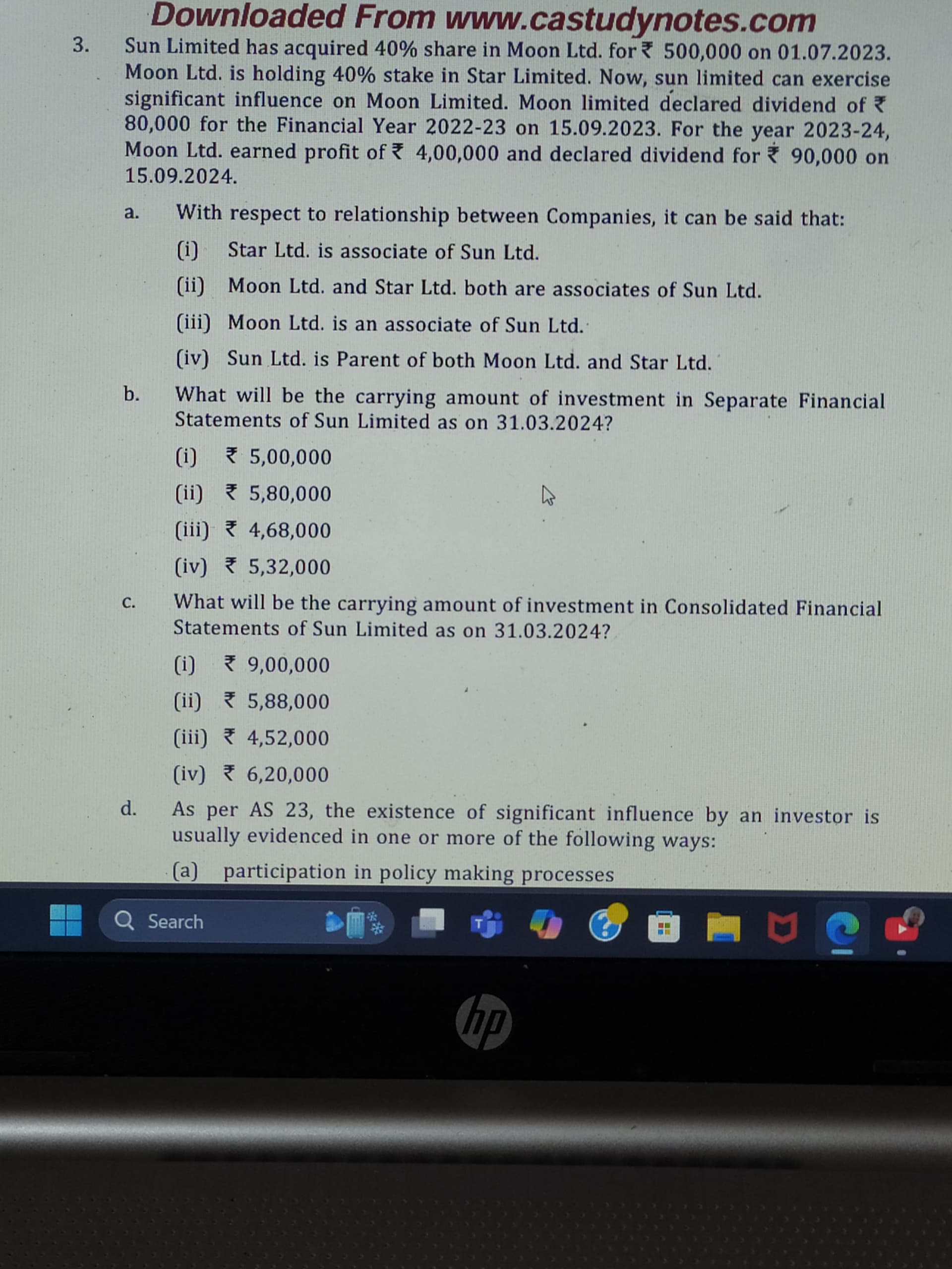 Image attached to the doubt: Q 3 MCQ no. 3 how it's 588000