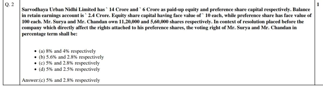 Image attached to the doubt: How is the answer 5% and 2.8%?