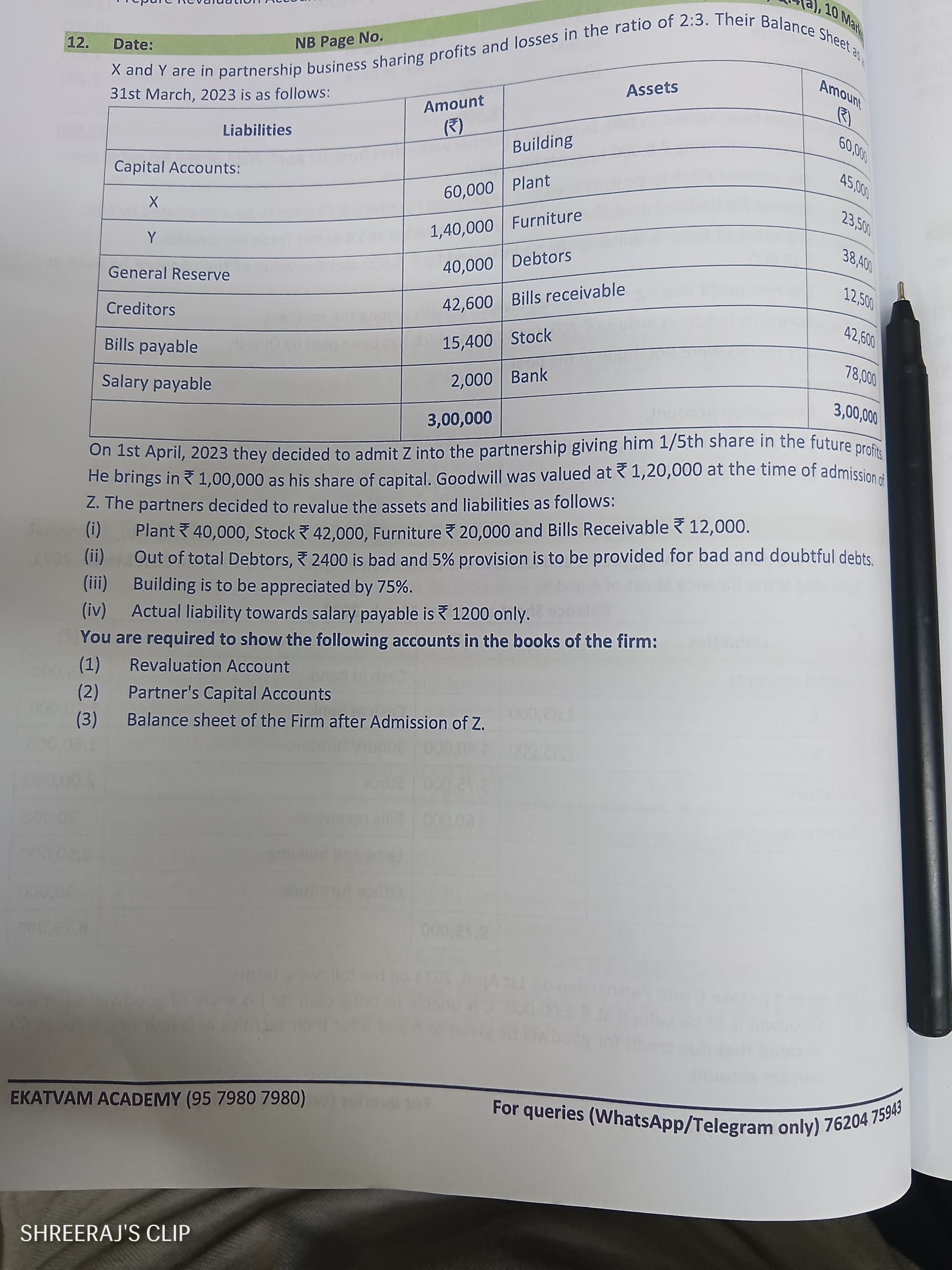 Image attached to the doubt: Accounts ca foundation
