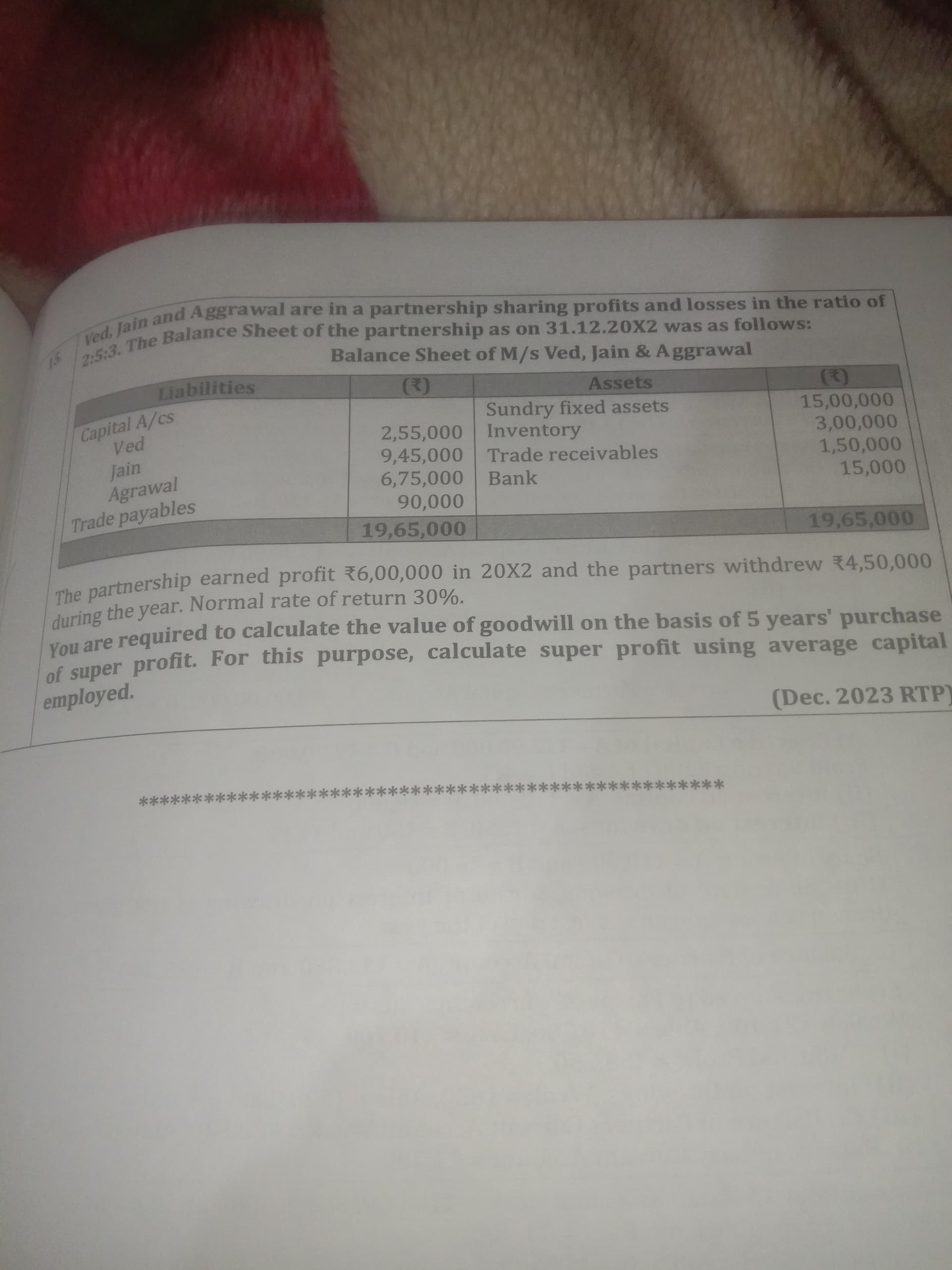 Image attached to the doubt: How to solve this question