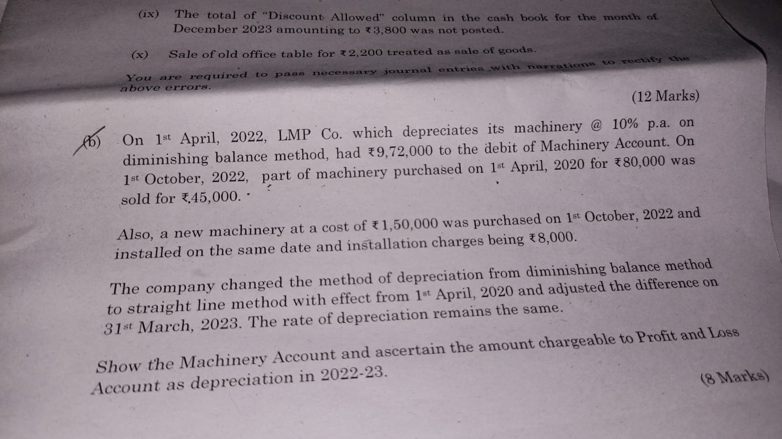 Image attached to the doubt: Can anyone can help me get the right answer of this question.