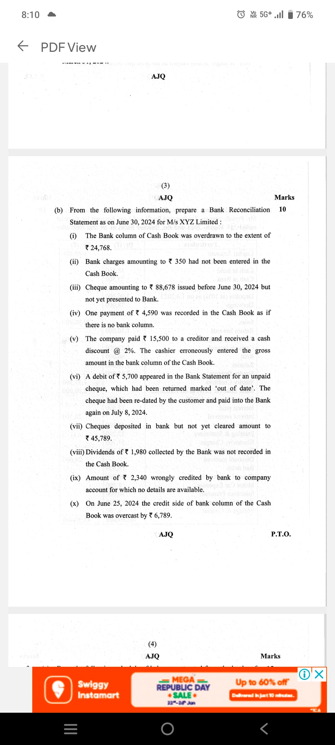Image attached to the doubt: What is the answer for this question