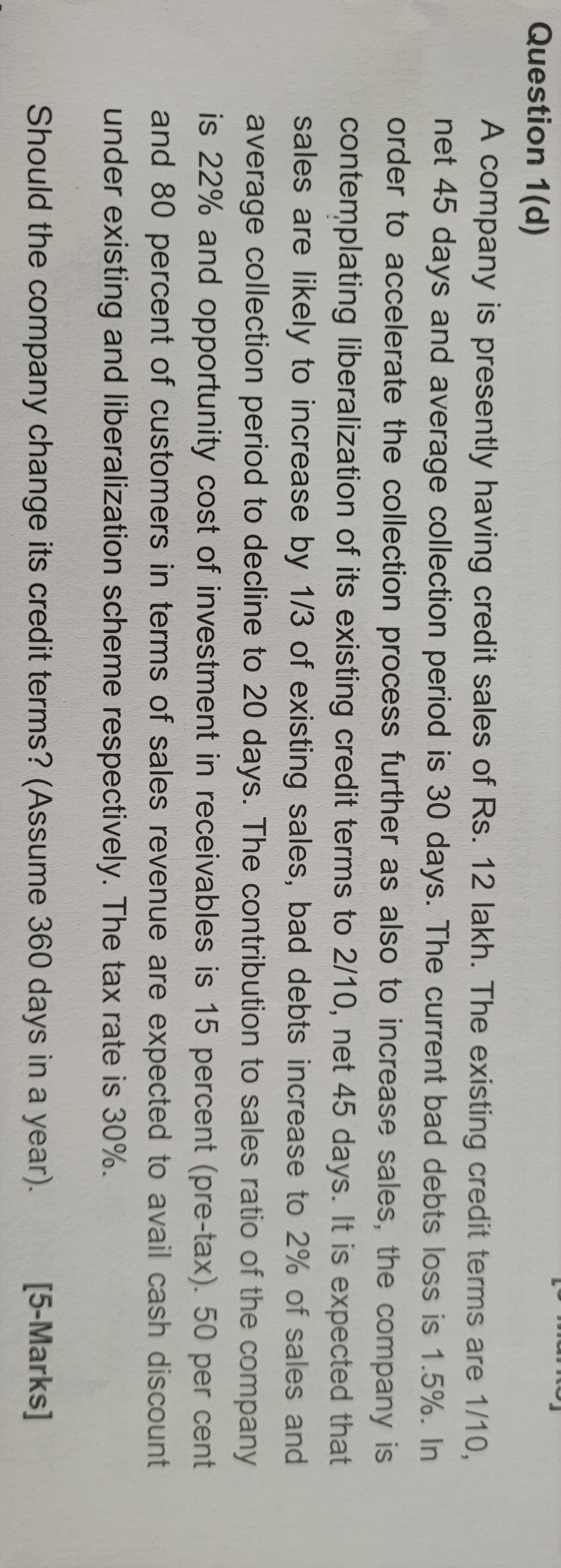 Image attached to the doubt: How to calculate opportunity cost ?