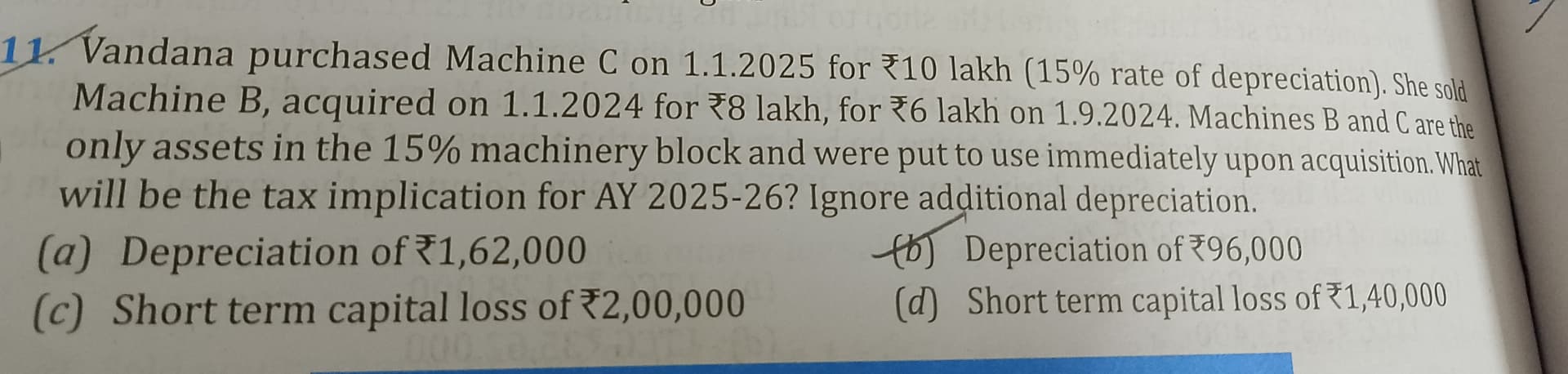 Image attached to the doubt: Iska answer 96000 kaise aaya ...plz solve krke bhej do