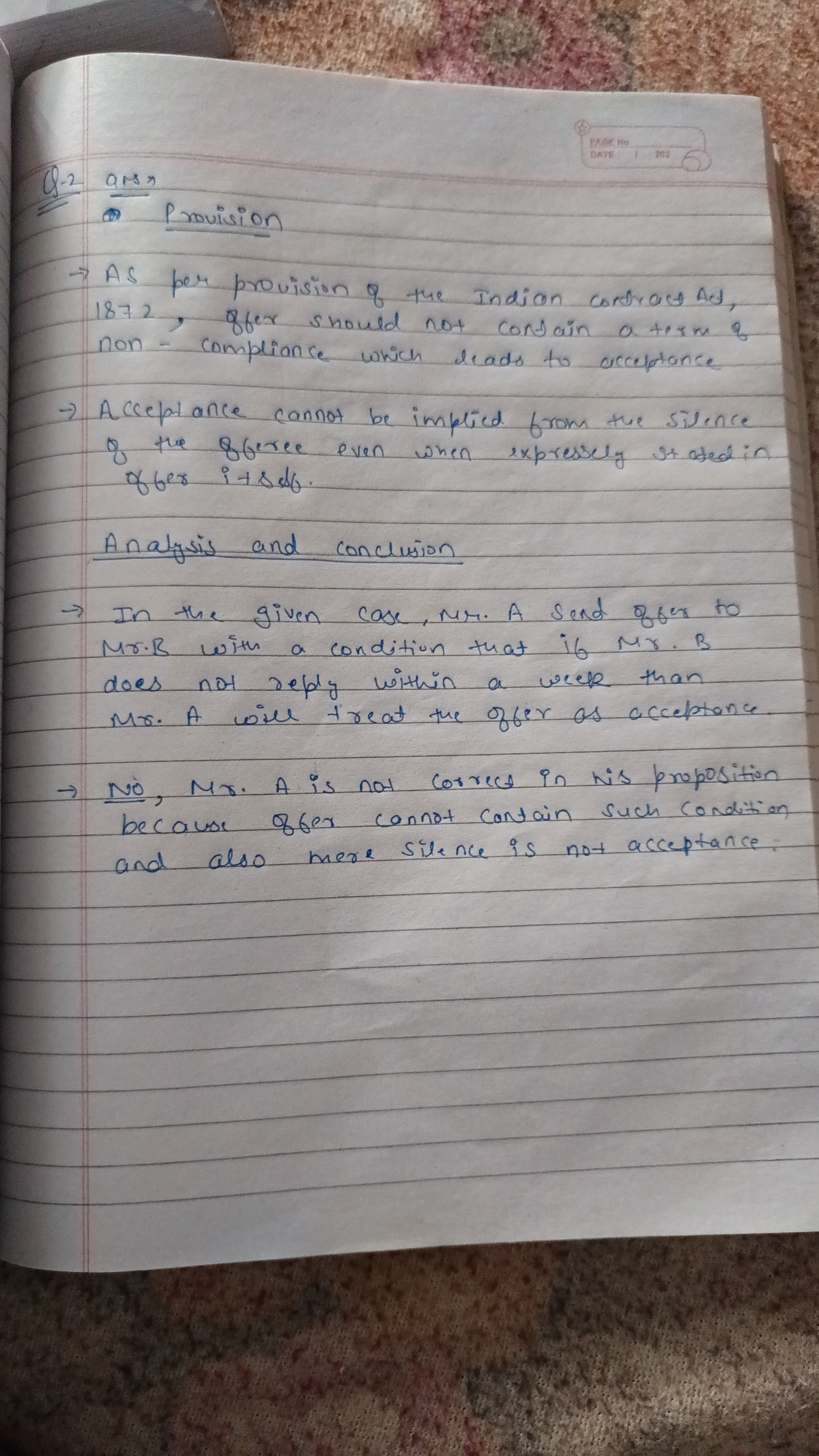 Image attached to the doubt: Is this answer is correct?