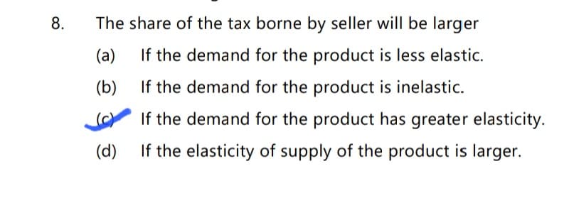 Image attached to the doubt: Can anyone explain the reason why answer of this question is (C)