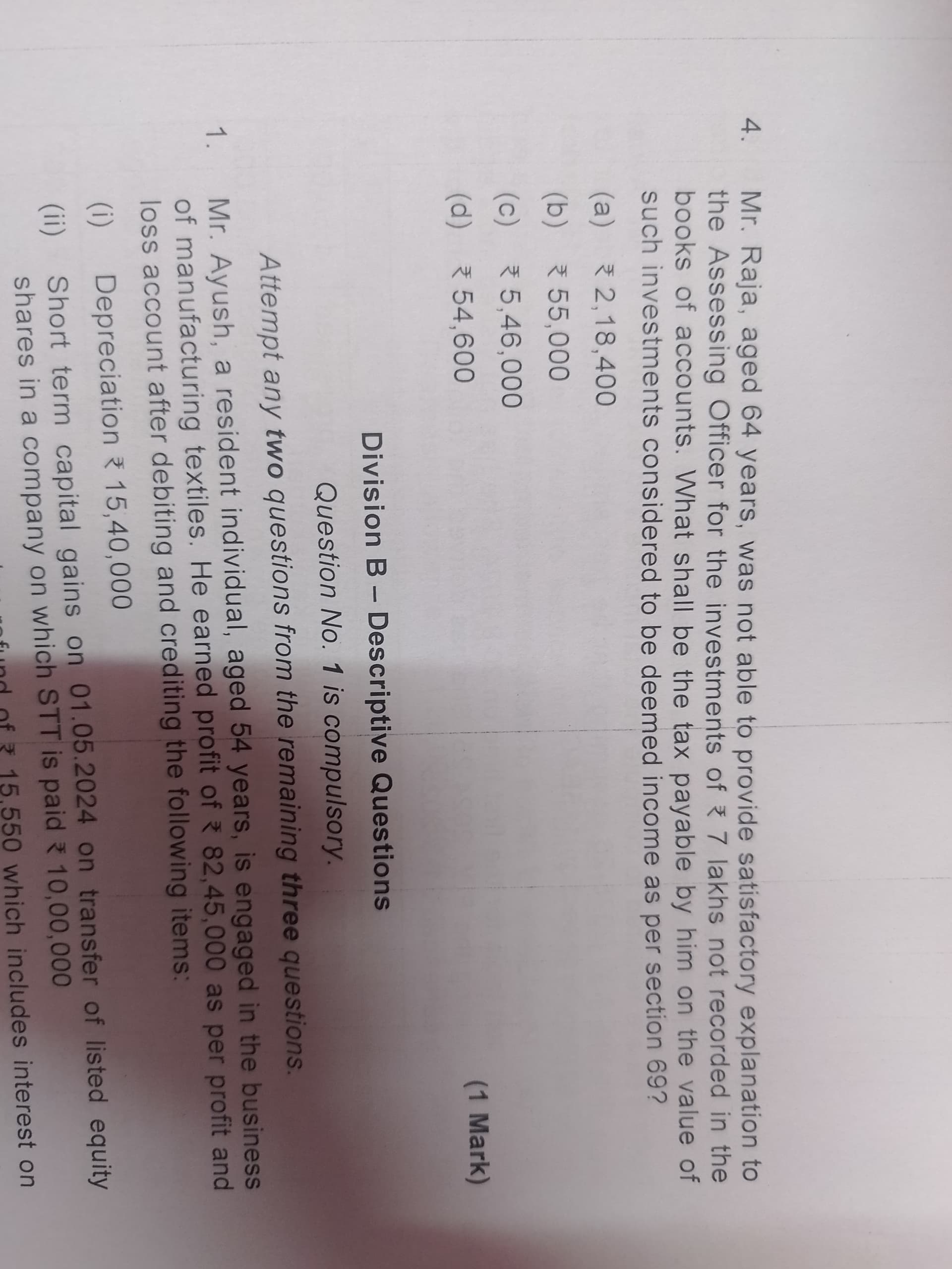 Image attached to the doubt: MCQ 4