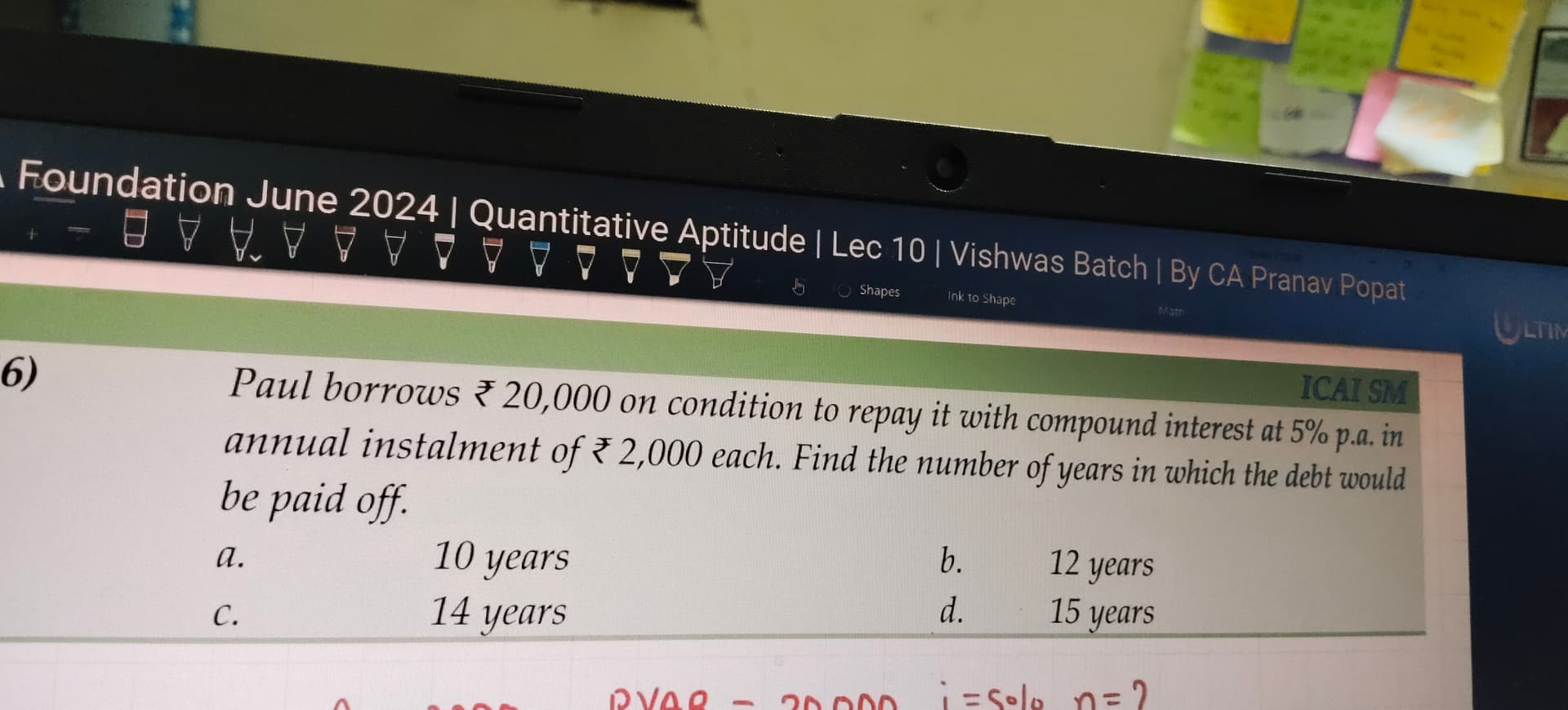 Image attached to the doubt: Please tell me how to solve this question