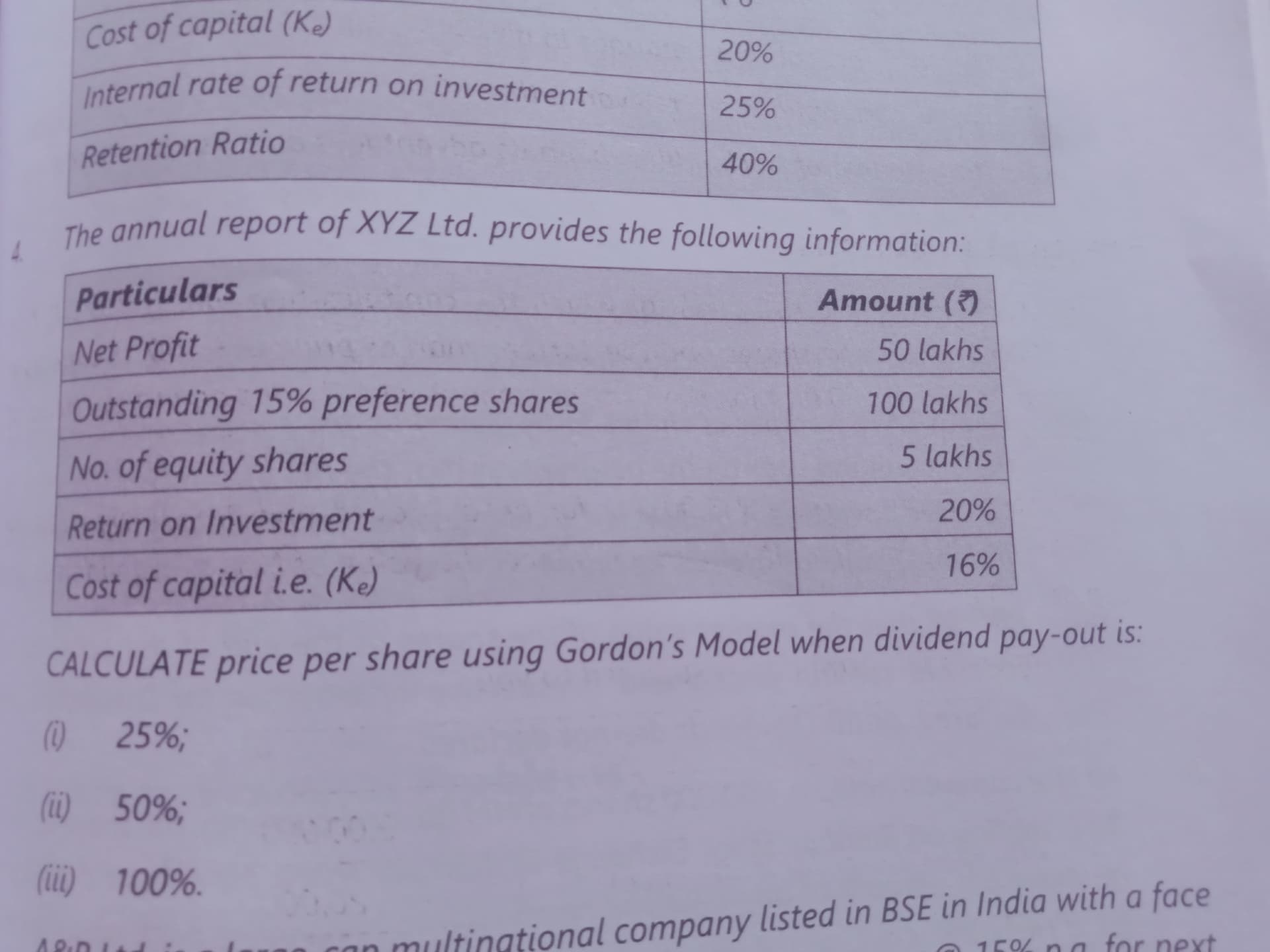 Image attached to the doubt: Why in this question EPS is considered as EPS¹ and not EPS⁰ ???