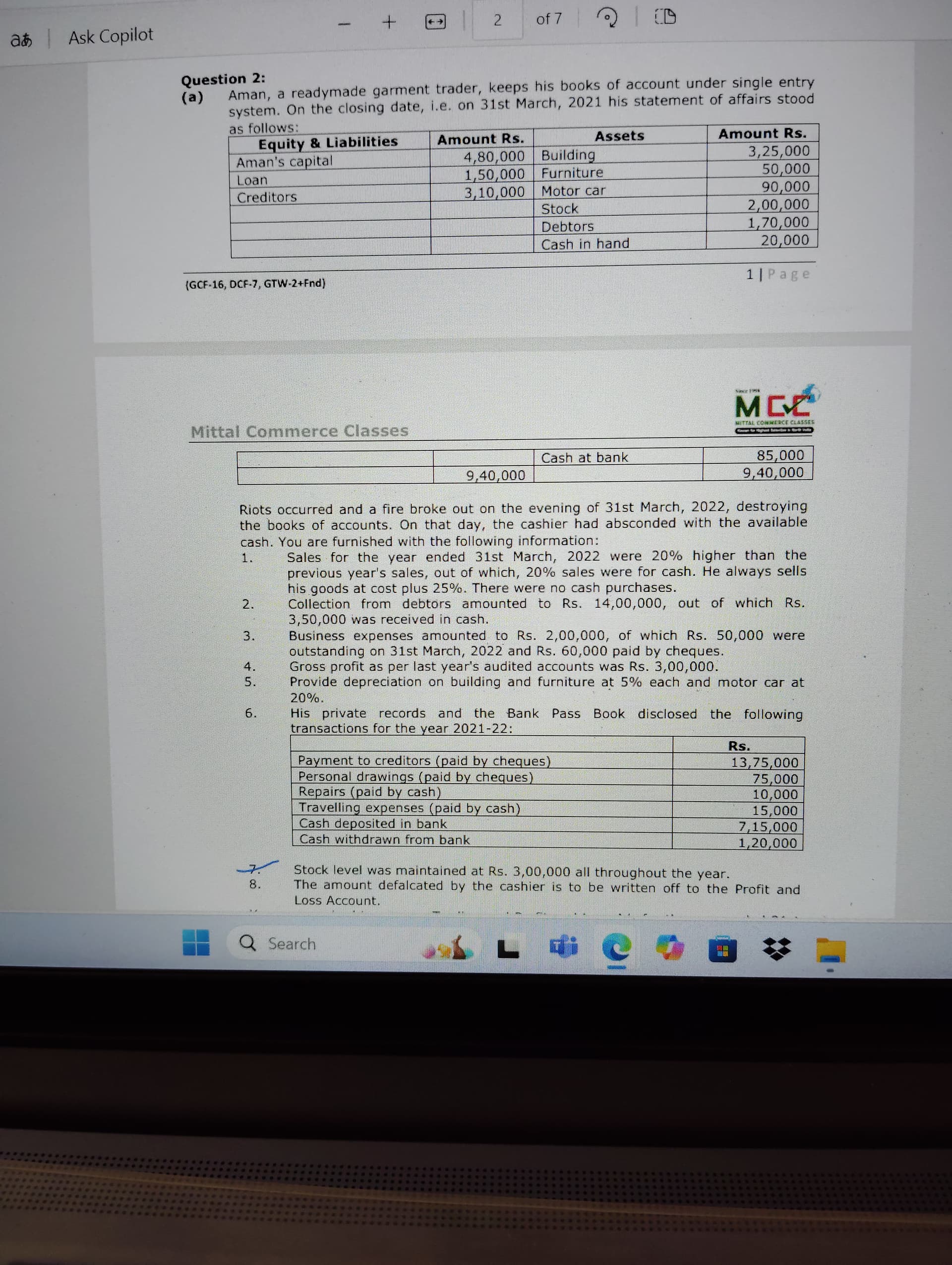 Image attached to the doubt: Can some one give me solution of this question??? Btw I didn't found any…