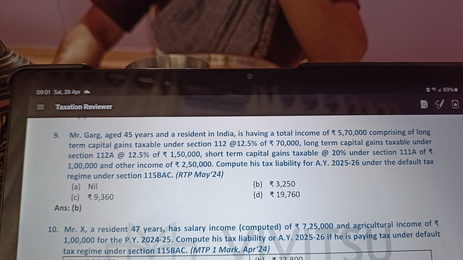 Image attached to the doubt: Can someone solve Mr garg's question? And explain how you got the answer