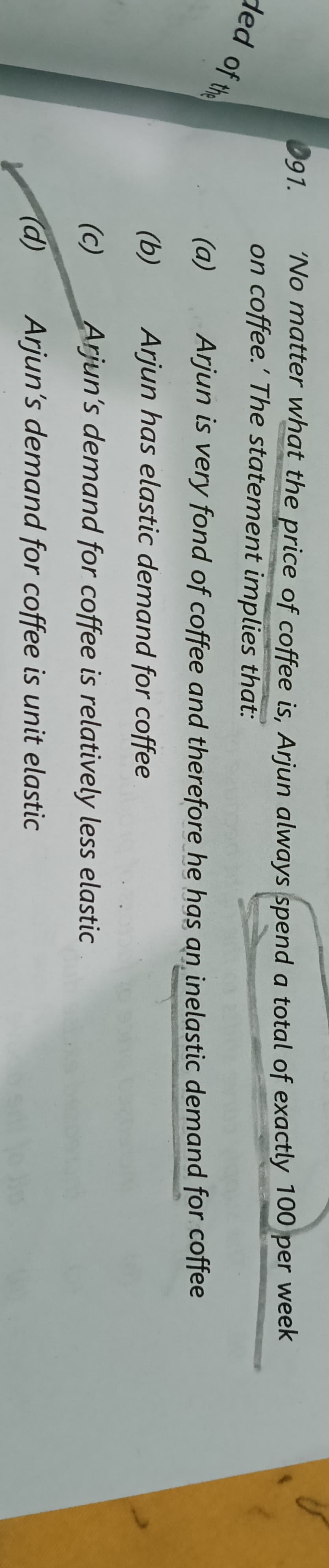 Image attached to the doubt: What is the correct answer