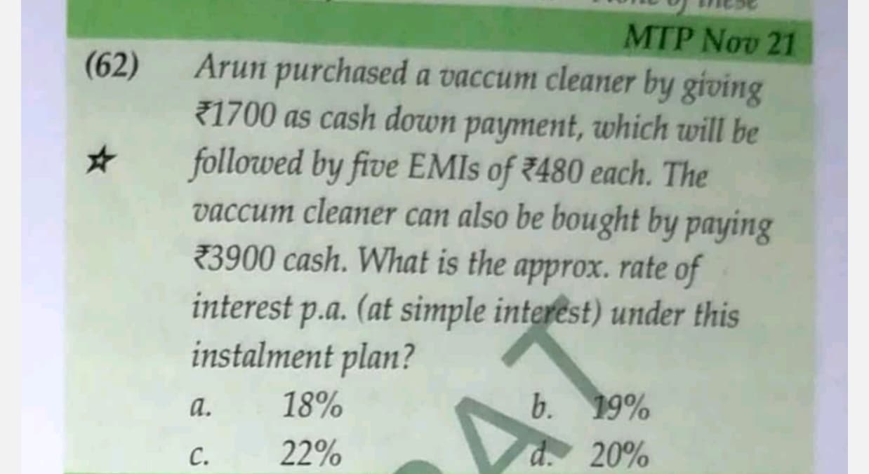 Image attached to the doubt: Please help me solve this mathematics of finance