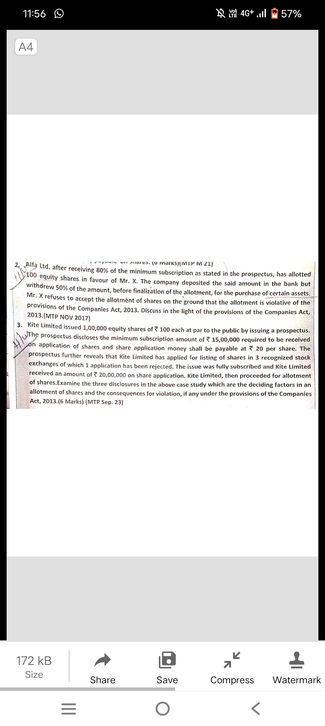 Image attached to the doubt: Please give the answer