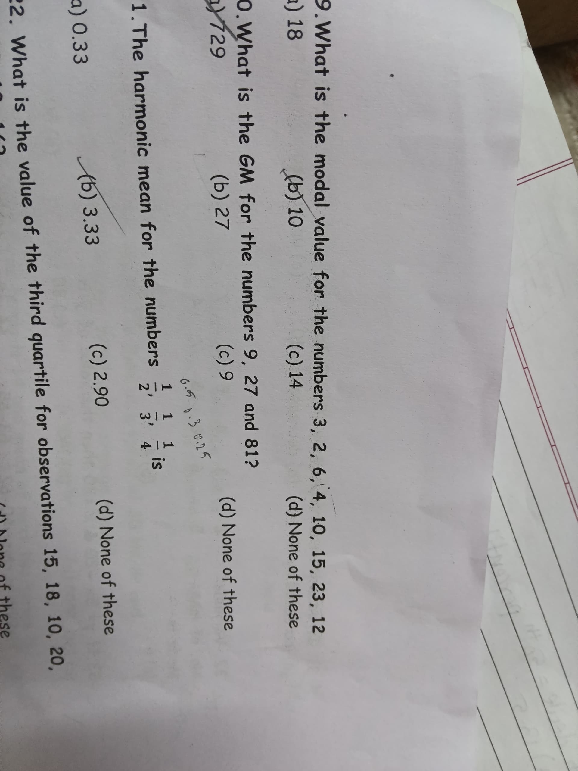 Image attached to the doubt: Please tell me how to slove question number 19
