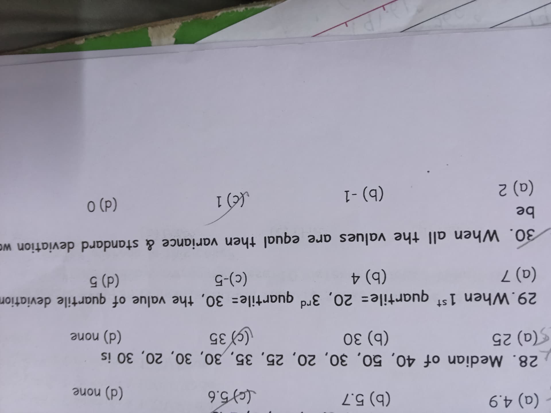 Image attached to the doubt: Please tell me how to slove question number 28