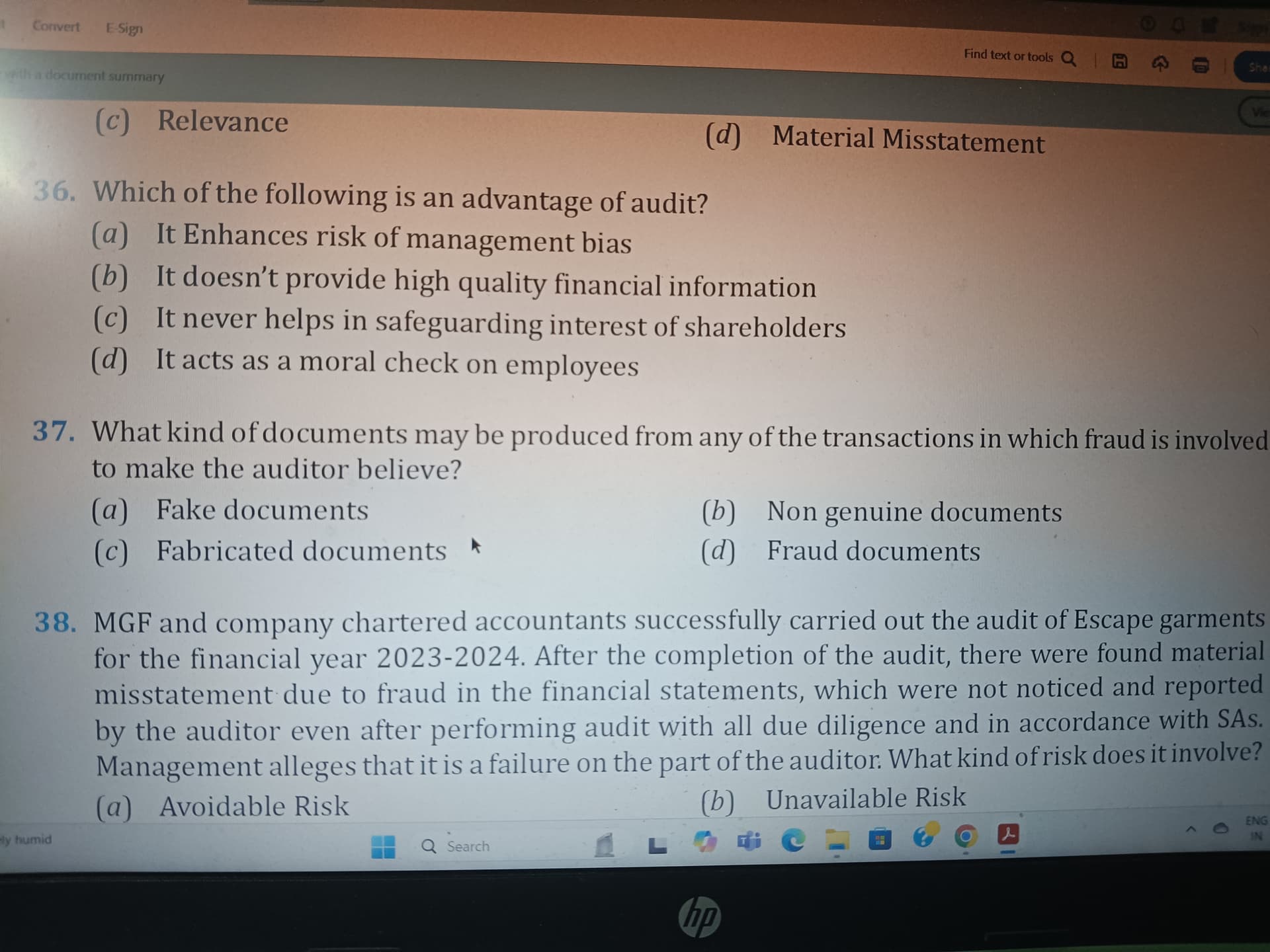 Image attached to the doubt: 37?