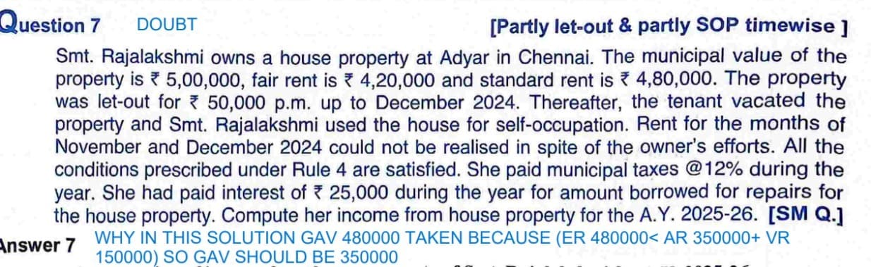 Image attached to the doubt: Please help me to solve this doubt