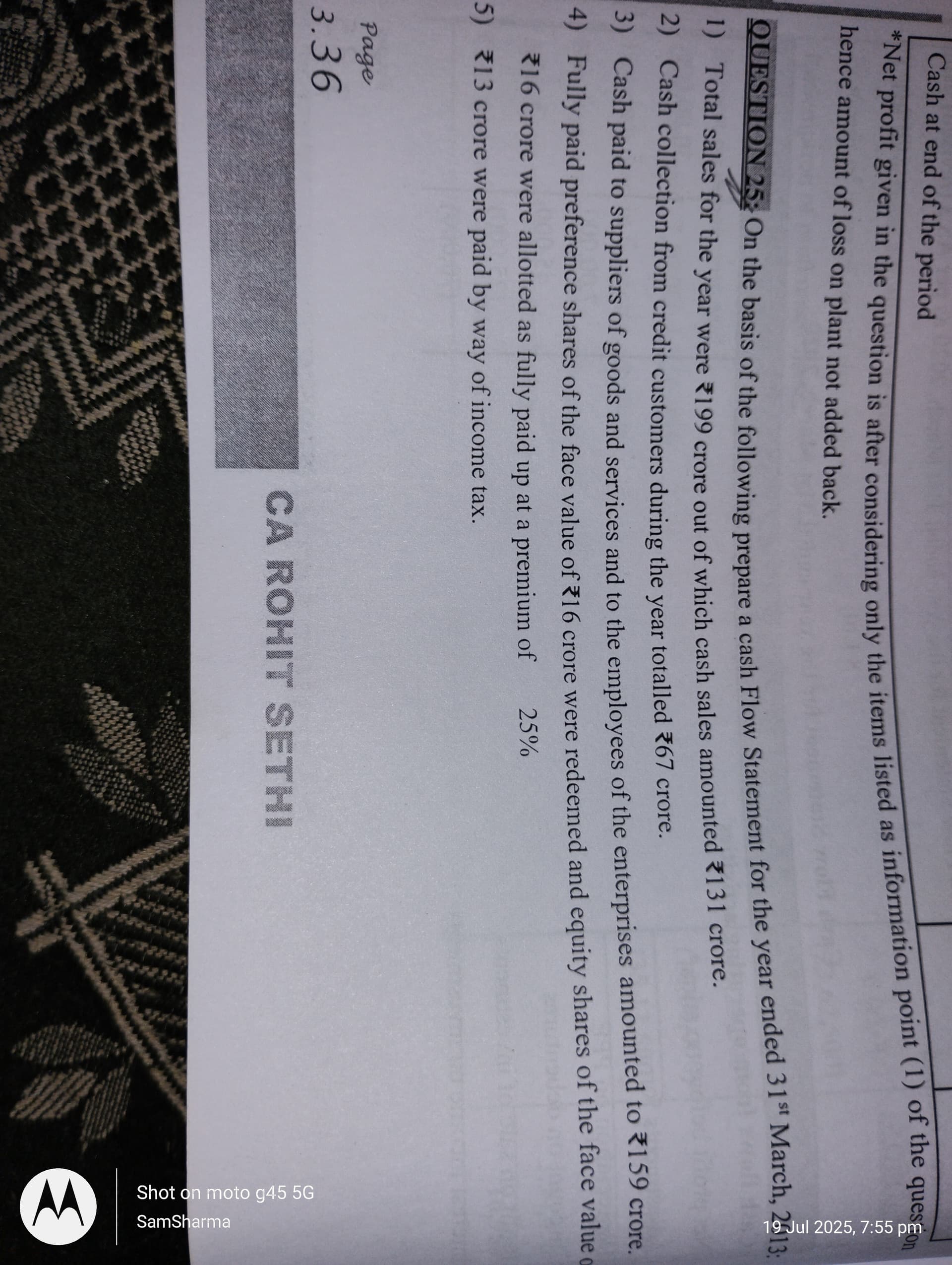 Image attached to the doubt: How to compute the amount of dividend distribution tax ?