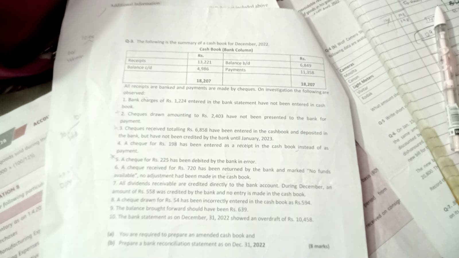 Image attached to the doubt: Give a solution for 3rd question (brs)
