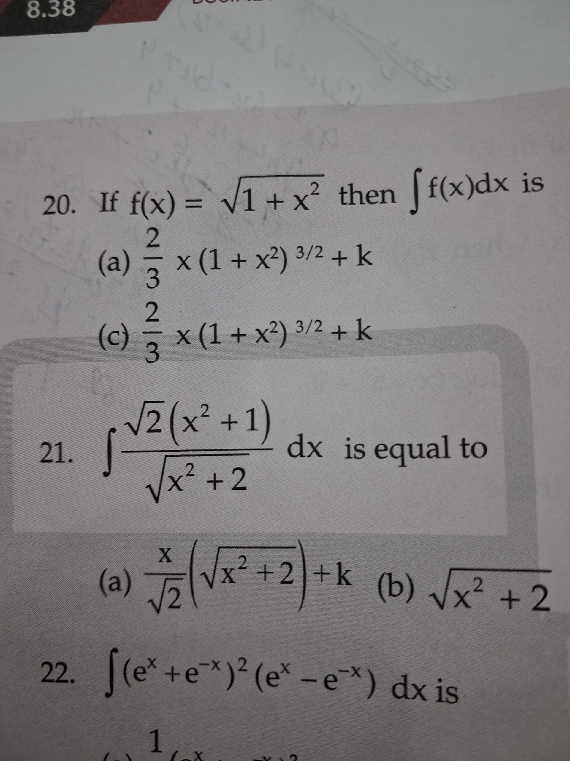 Image attached to the doubt: Question 21