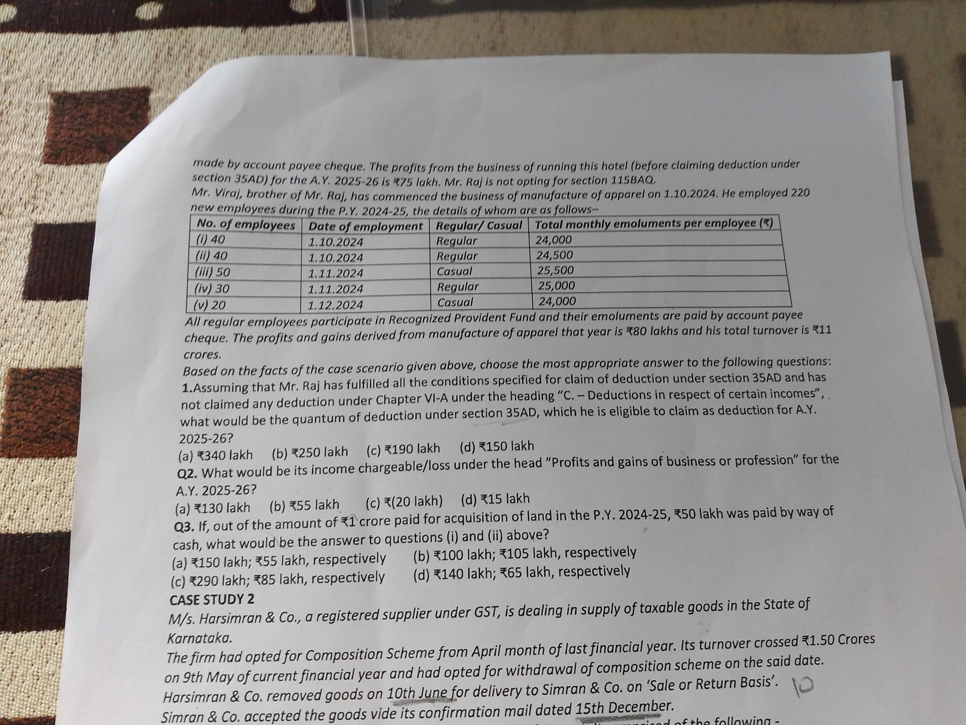 Image attached to the doubt: How can solve this MCQ