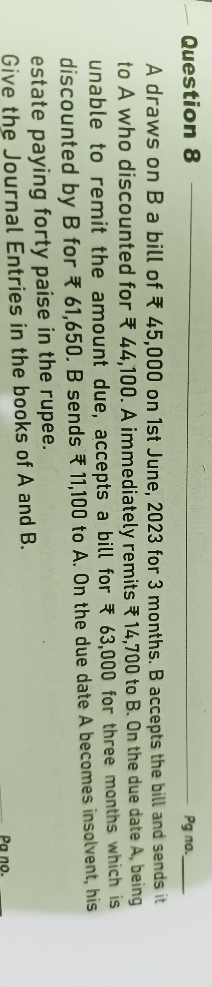 Image attached to the doubt: Can anyone please provide me it's solution along with working note