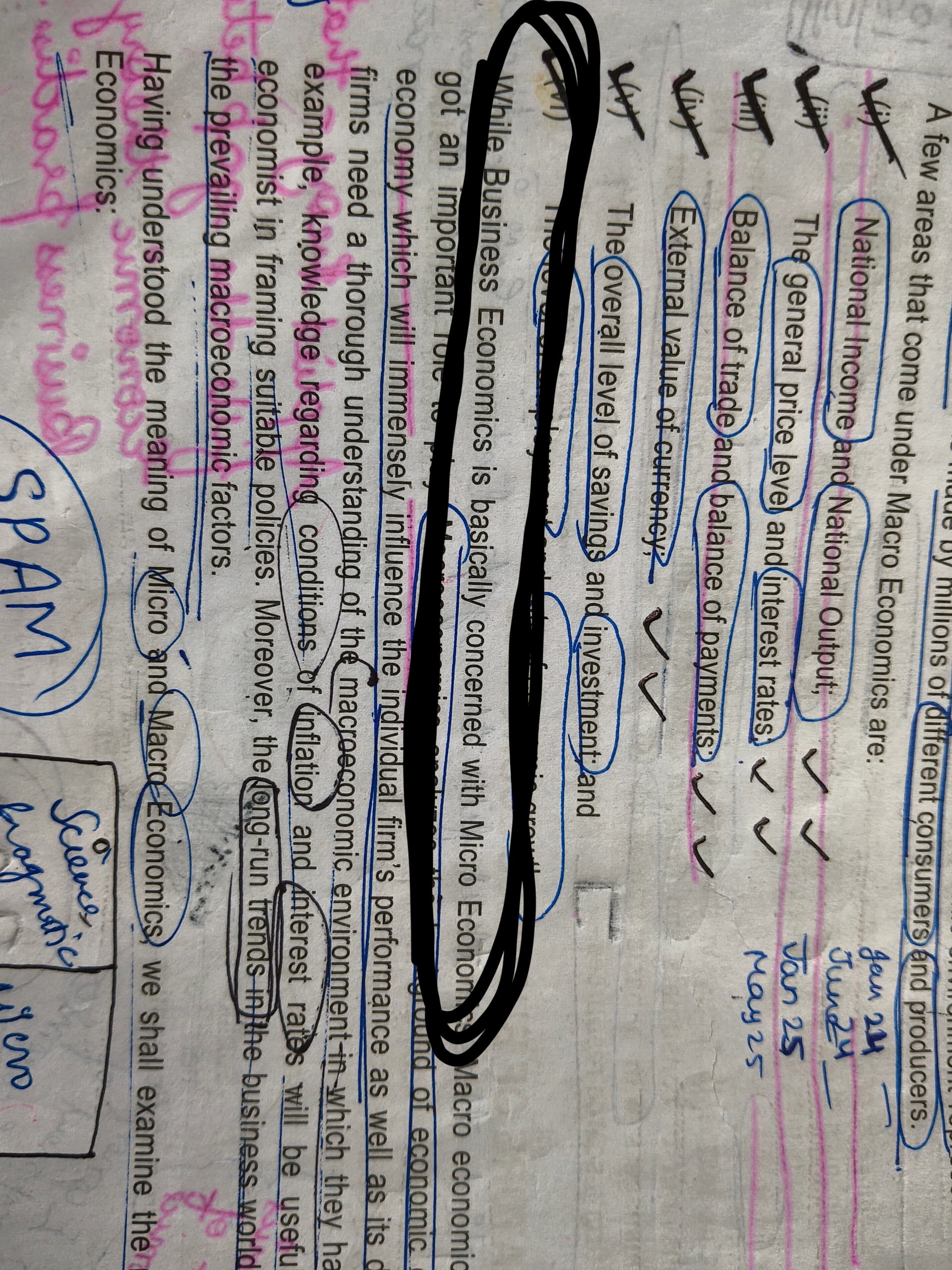 Image attached to the doubt: Ye likha hai business economics is basically concerned with micro economics...…