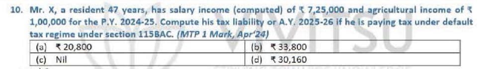 Image attached to the doubt: What is the answer guys taxation basics