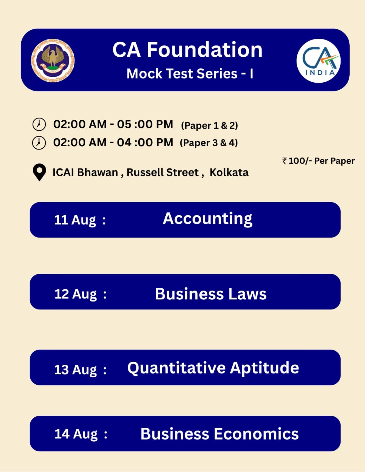Image attached to the doubt: CA Foundation Students – Your Final Prep Begins NOW! The Institute of…