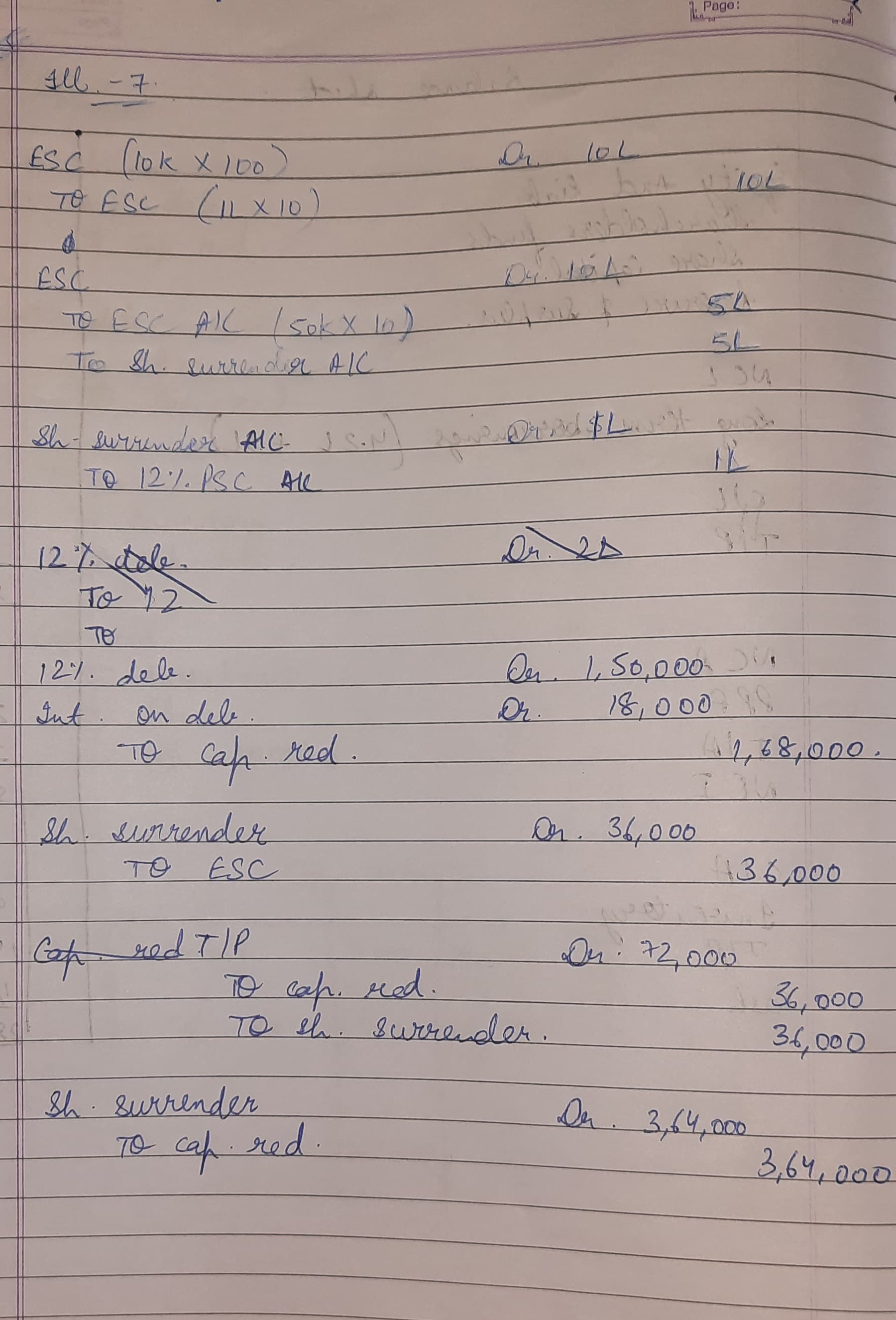 Image attached to the doubt: Can the illustration 7 of chapter internal reconstruction be solved like this?