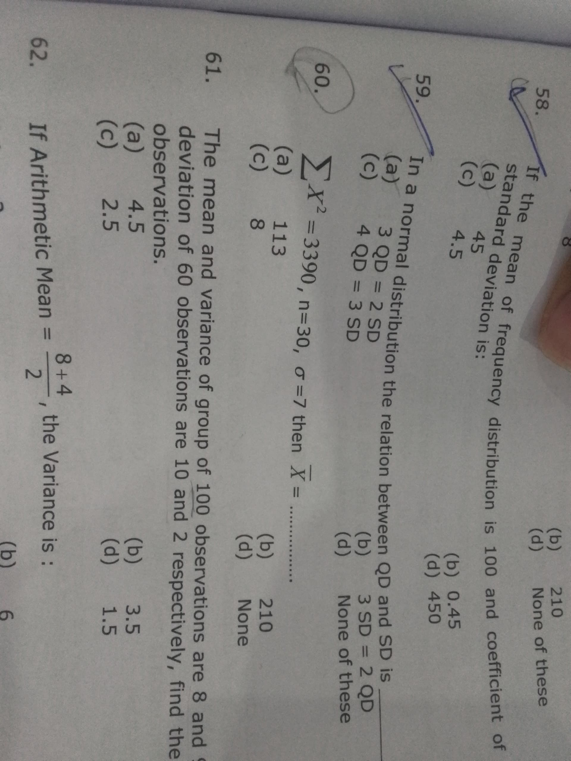 Image attached to the doubt: Please explain 60 question