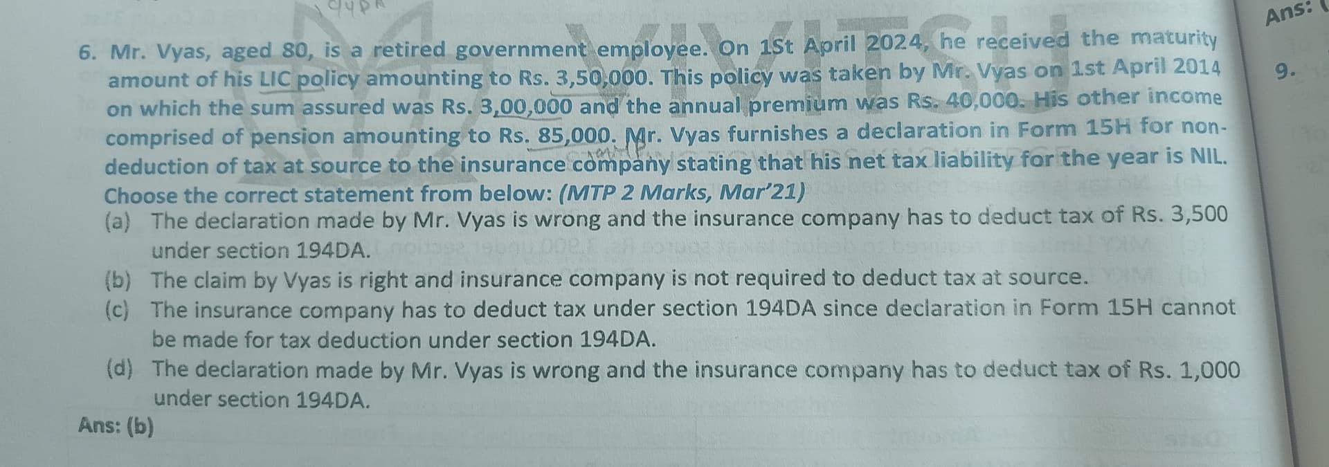 Image attached to the doubt: Explain with precise reason